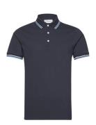 Polo Shirt With Contrast Piping Lindbergh Navy