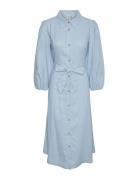 Yasflaxy 3/4 Linen Shirt Dress Noos YAS Blue