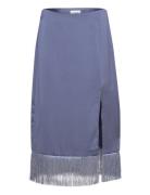 Vil Hw Midi Fringle Skirt/Dc/Ka Vila Blue