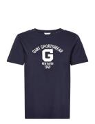 Reg Logo Ss T-Shirt GANT Navy