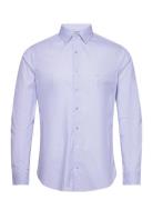 Performance Fine Stripe Slim Shirt Michael Kors Blue