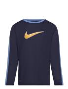 B Nk All Day Play Ls Knit Top Nike Navy