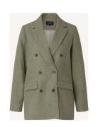 Remi Double-Breasted Wool Blend Blazer Lexington Clothing Green