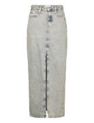 Front Split Maxi Denim Skirt Calvin Klein Jeans Grey
