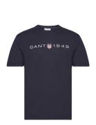 Printed Graphic Ss T-Shirt GANT Navy