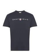 Printed Graphic Ss T-Shirt GANT Black
