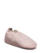 Solid Leather Slippers Melton Pink