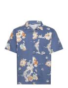 Box Short Sleeve Aop Shirt - Gots/V Knowledge Cotton Apparel Blue
