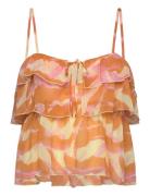 Recycled Chiffon Strap Top Rosemunde Orange