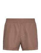 Roy Solid Swim Shorts Wood Wood Brown