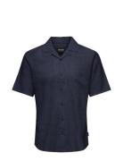 Onscaiden Ss Solid Resort Linen Noos ONLY & SONS Navy