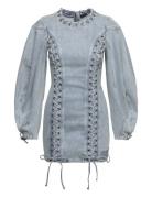 Denim Laced Mini Dress ROTATE Birger Christensen Blue