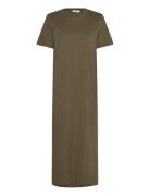 Mschliv Organic Ss Dress MSCH Copenhagen Khaki