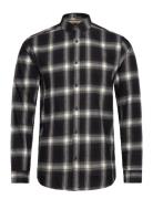 Brushed Checked Shirt L/S Lindbergh Black