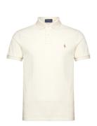 Custom Slim Fit Mesh Polo Shirt Polo Ralph Lauren Cream