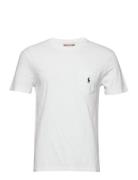 Custom Slim Fit Jersey Pocket T-Shirt Polo Ralph Lauren White