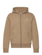 Double-Knit Full-Zip Hoodie Polo Ralph Lauren Brown