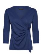 Stretch Jersey Top Lauren Ralph Lauren Navy