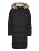 Faux Fur–Trim Hooded Down Coat Lauren Ralph Lauren Black