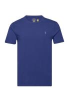 Custom Slim Fit Jersey Crewneck T-Shirt Polo Ralph Lauren Navy