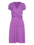 Surplice Jersey Dress Lauren Ralph Lauren Purple