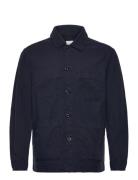 Gmnt Dyed Cotton Linen Overshirt GANT Navy