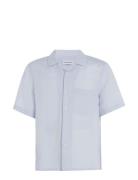 Linen Cotton Cuban S/S Shirt Calvin Klein Blue