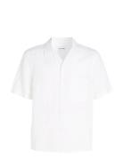 Linen Cotton Cuban S/S Shirt Calvin Klein White