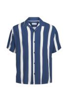 Jjjeff Resort Stripe Shirt Ss Relaxed Jack & J S Blue