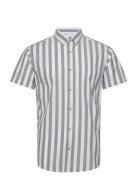 Jjjoshua Oxford Stripe Shirt Ss Jack & J S Blue