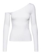 Cotton Modal Off Shoulder Ls Top Calvin Klein White