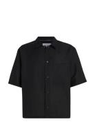 Linen Ss Shirt Calvin Klein Jeans Black