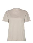 Micro Logo T Shirt Calvin Klein Beige