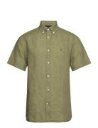 Pigment Dyed Linen Rf Shirt S/S Tommy Hilfiger Green