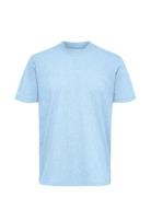 Slhrelaxcolman200 Ss O-Neck Tee S Selected Homme Blue