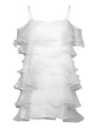 Kami Mini Dress With Frills Malina White