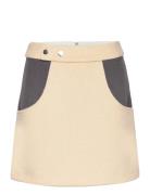 Mini Skirt With Snaps Cannari Concept Beige