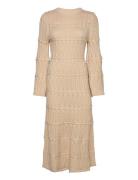 Elinne Cable Knitted Maxi Dress Malina Beige