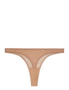 Lace Satin Thong Understatement Underwear Beige