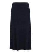Micro Cable Flared Skirt Tommy Hilfiger Blue