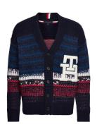 Ombre Textured Stripe Cardi Tommy Hilfiger Navy