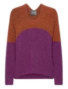 Mmthora V-Neck Block Knit MOS MOSH Purple