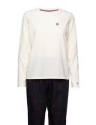 Giftbox Pj Ls Tee & Slippers Tommy Hilfiger White