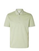 Slhfave Zip Ss Polo Noos Selected Homme Green