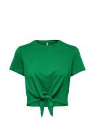 Onlmay Life S/S Short Knot Top Box Jrs ONLY Green