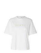 Slfvilja Ss Printed Tee W Noos Selected Femme White