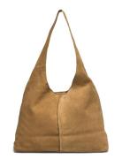 Leather Shopper Bag Mango Brown