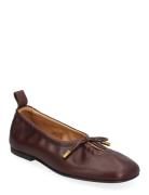 Rosalind Brown Leather Ballet Flats ALOHAS Brown