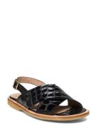 Sandals - Flat - Open Toe - Op ANGULUS Black