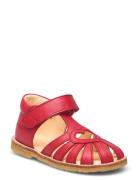 Sandals - Flat - Closed Toe - ANGULUS Red